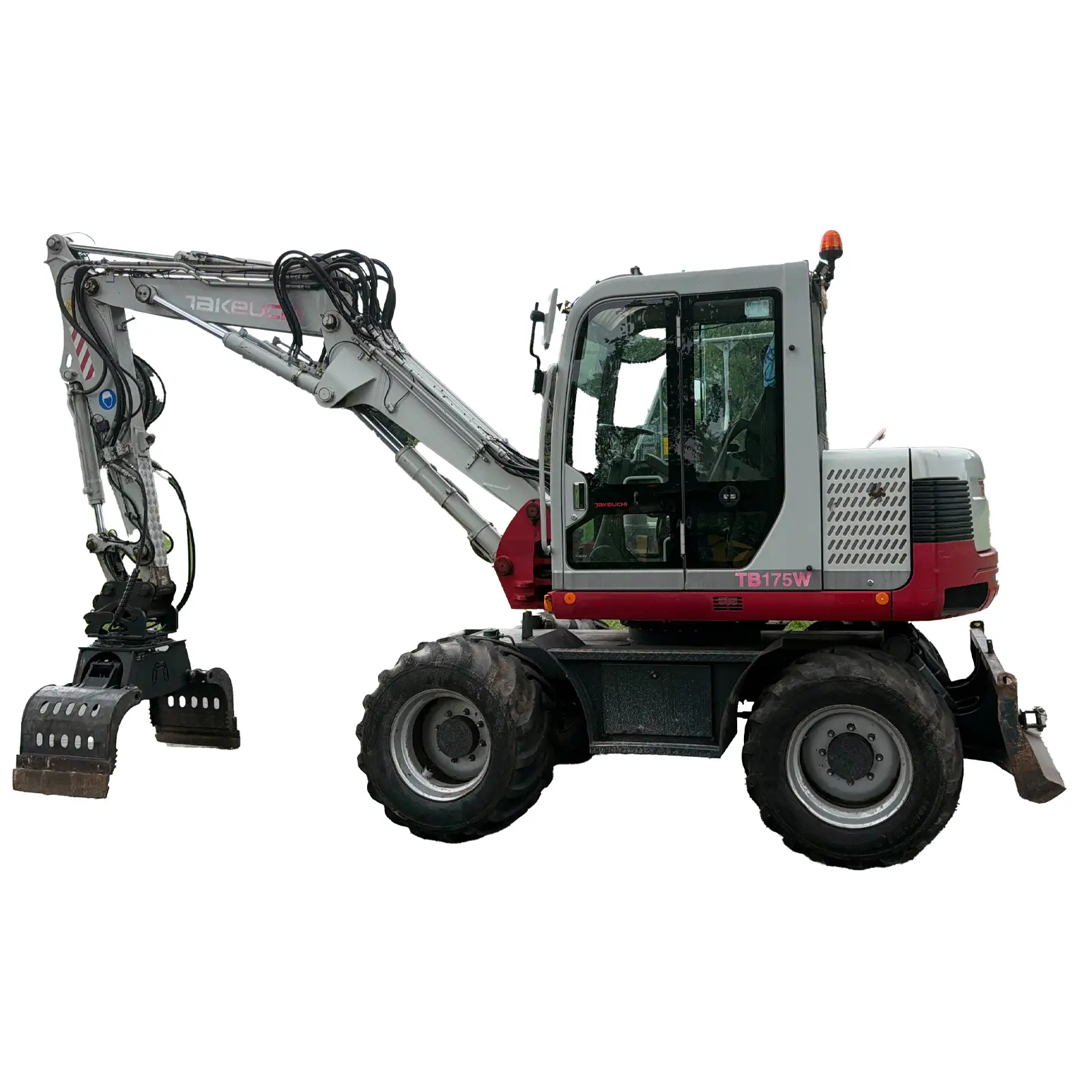 Takeuchi TB175W met sorteergrijper